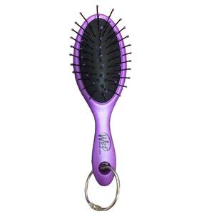 Wet Brush Pro Keychain Hairbrush in Eggplant Purple Compact Travel Keyring